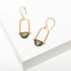 Larissa Loden Teara Earrings Pyrite NWT Gold